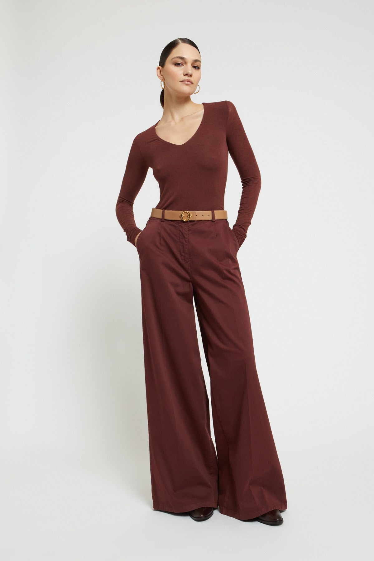 Pantalone Palazzo in Gabardina