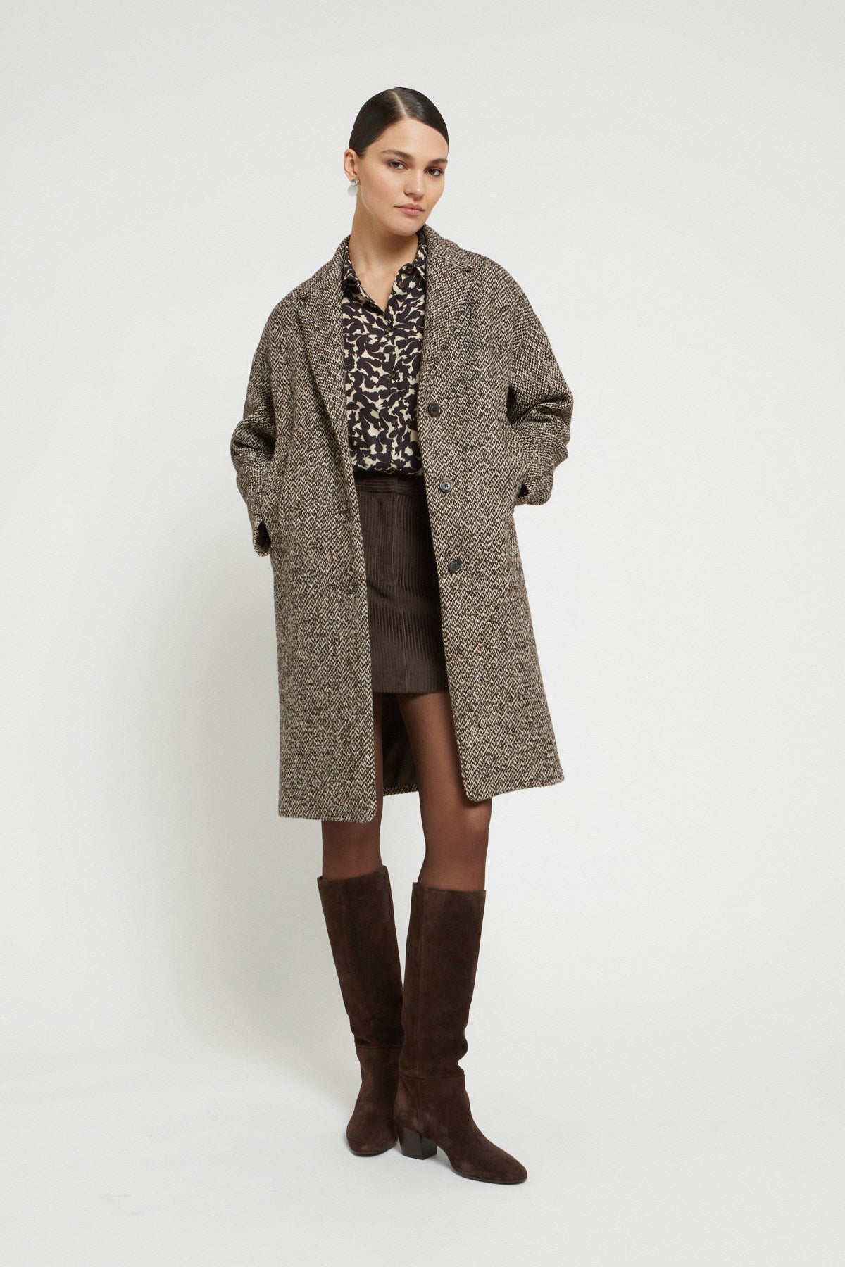 Cappotto Midi Melange