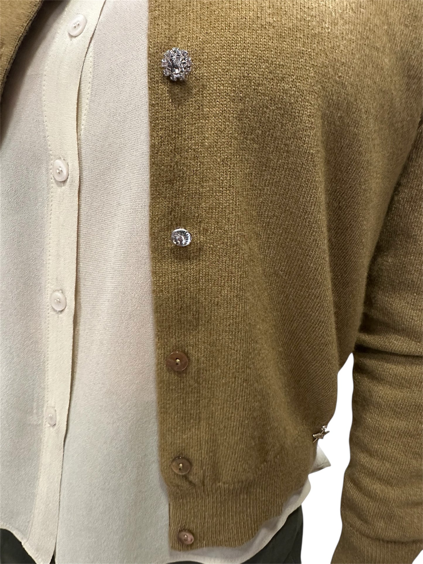 CARDIGAN SLIM CON BOTTONI GIOIELLO