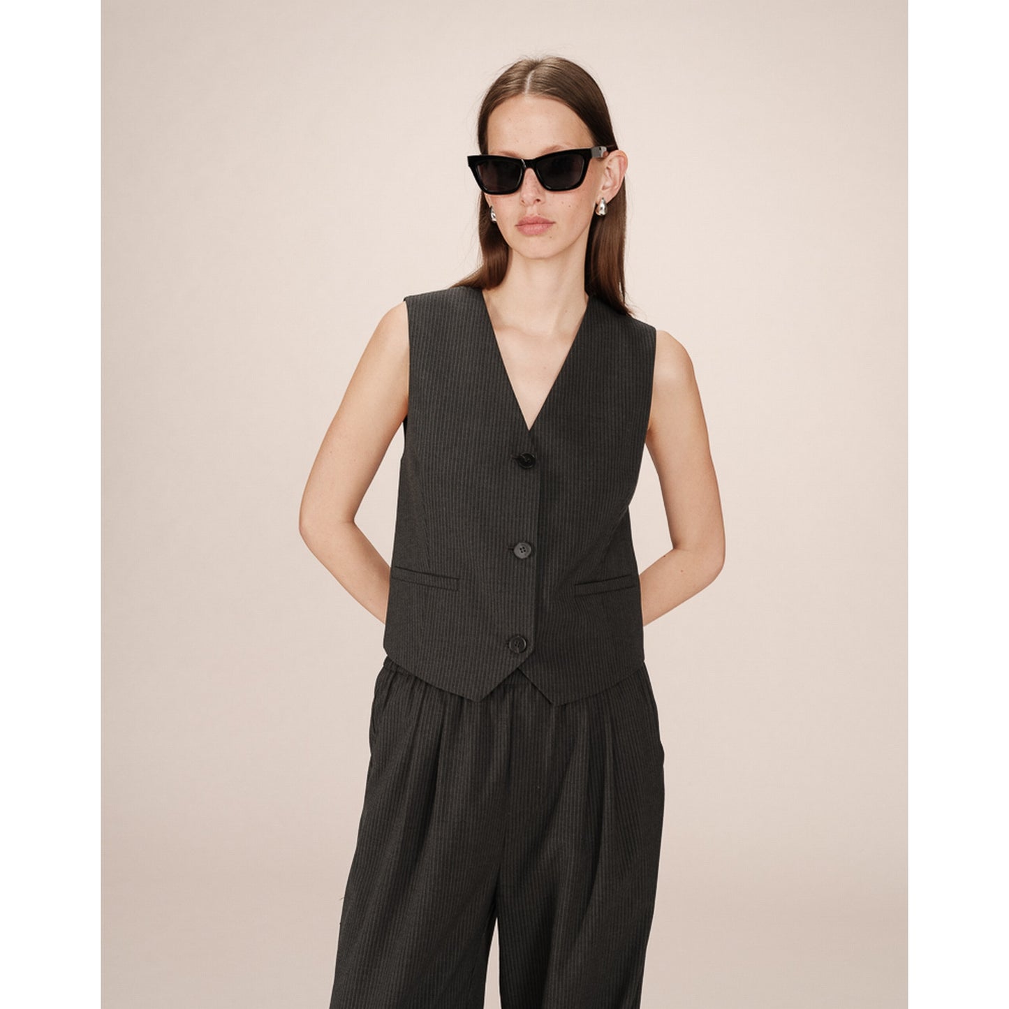 Gilet a Righe Sottili