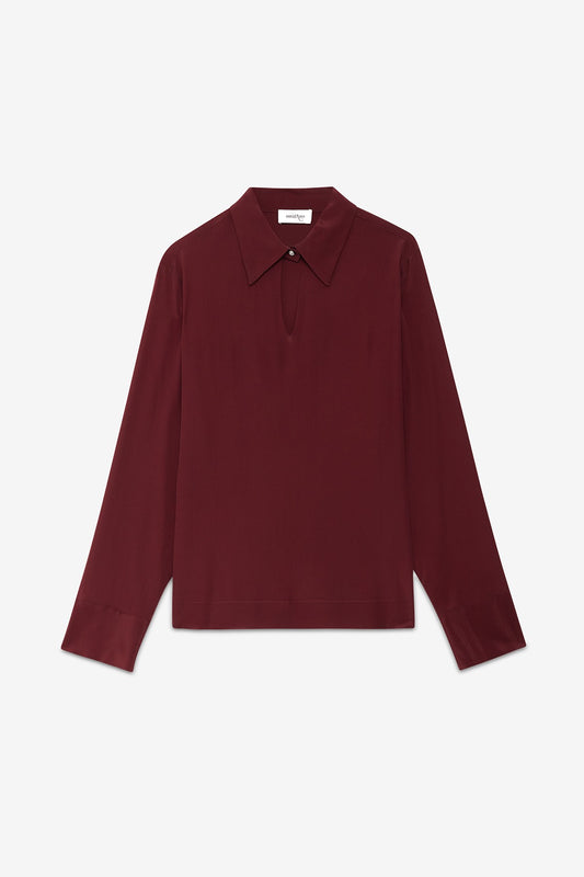 Camicia Fluida con Scollo a Intaglio