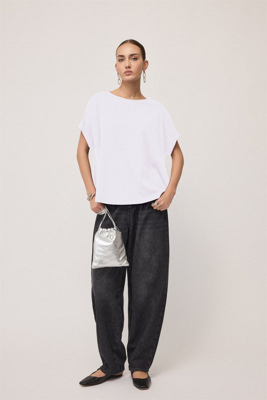 T-Shirt Rachele - Bianco, Merlot & Mocha