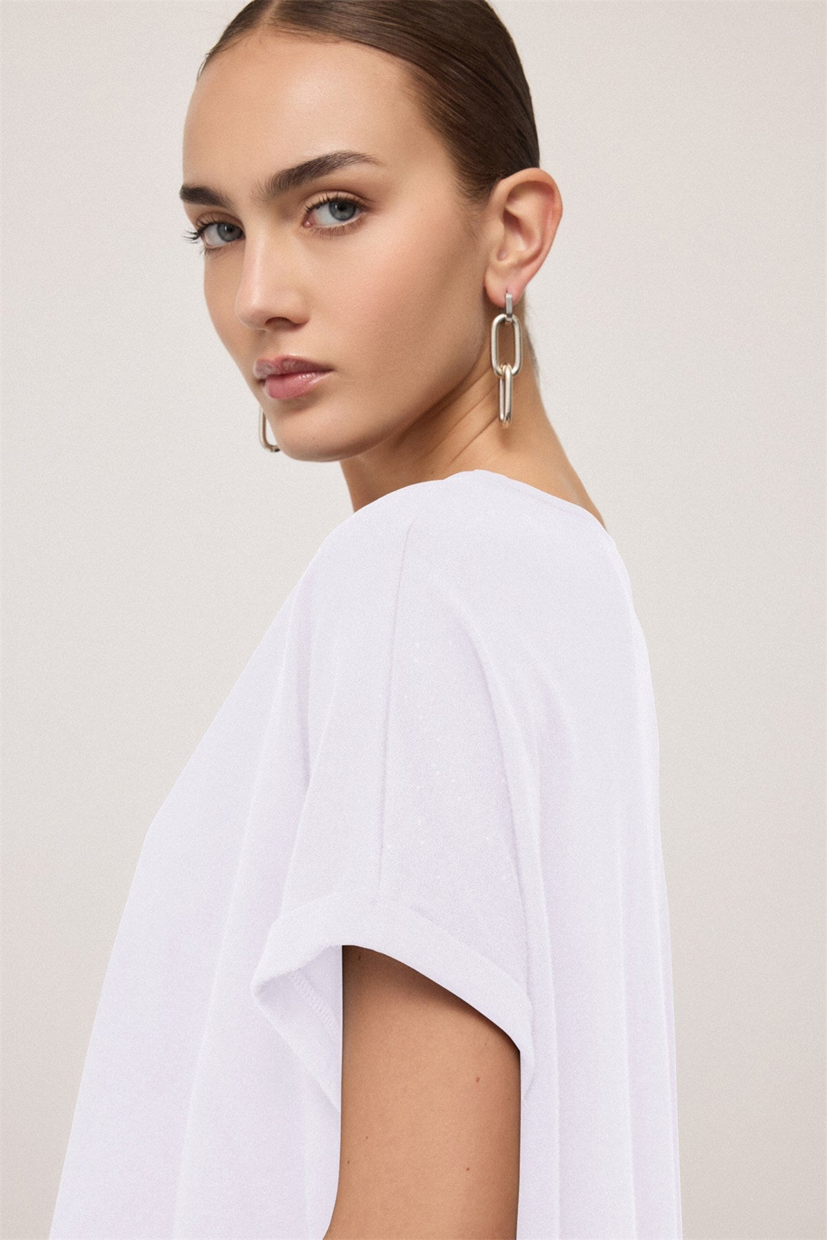 T-Shirt Rachele - Bianco, Merlot & Mocha