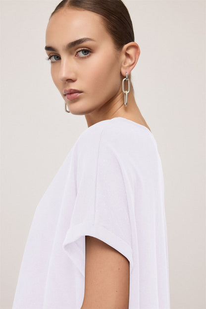 T-Shirt Rachele - Bianco, Merlot & Mocha