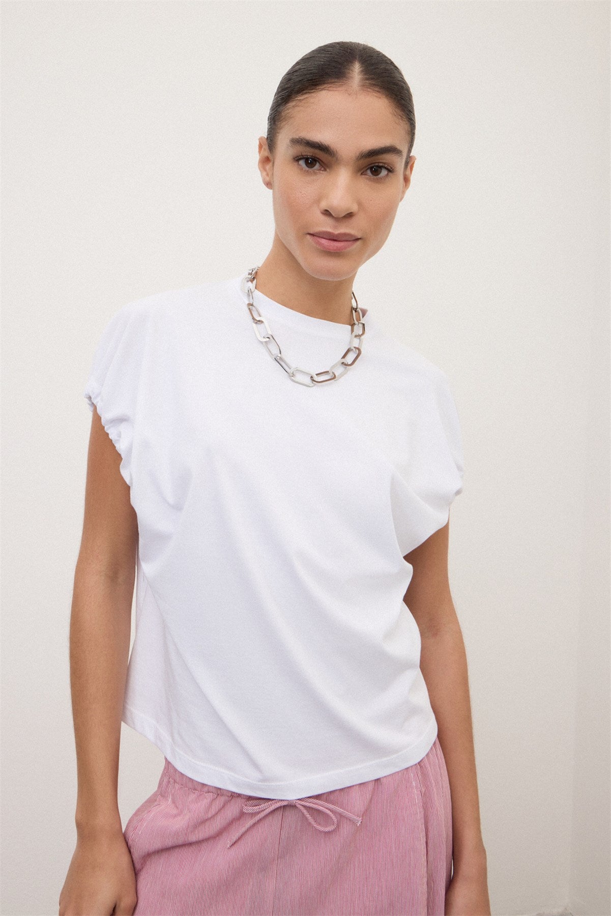 T-Shirt - Bianco, Mocha & Merlot