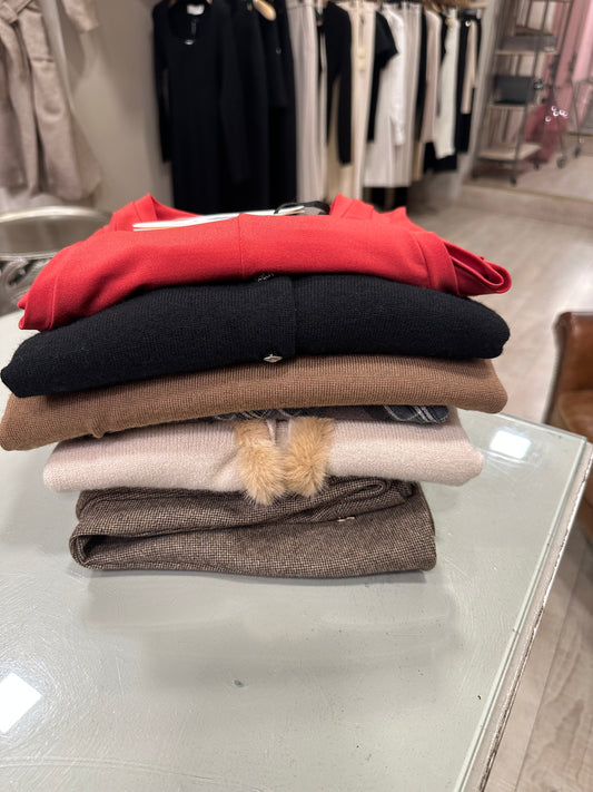 Abito, cardigan , cardigan pelo , maglia giro , 2 gonne