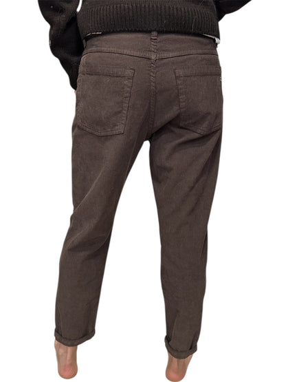 PANTALONE IN VELLUTO MILLE RIGHE 5 TASCHE BAGGY