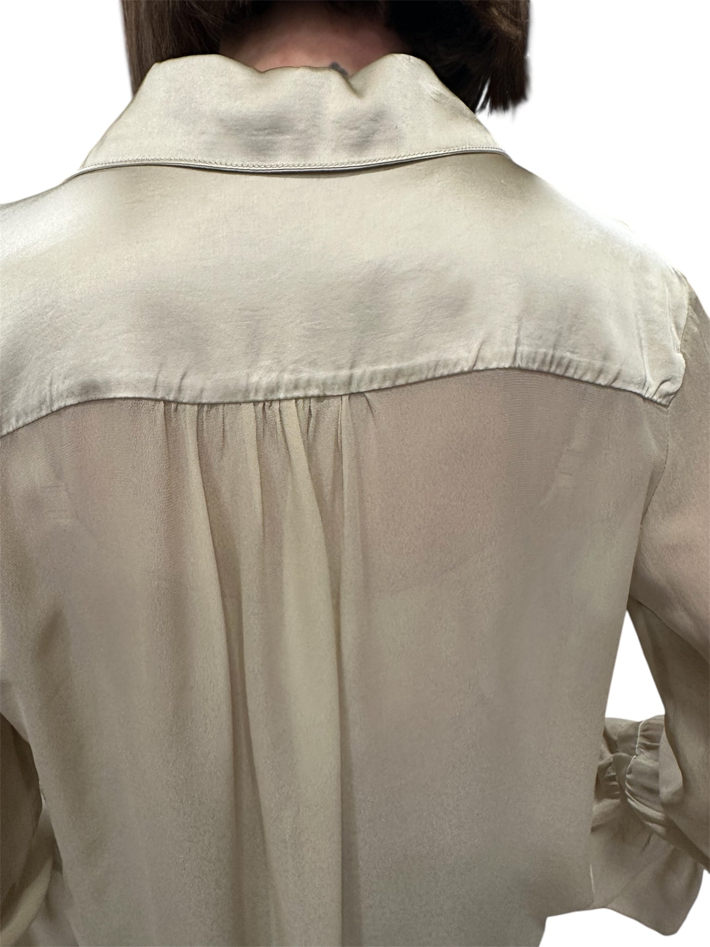 CAMICIA IN VISCOSA CON DETTAGLI IN RASO