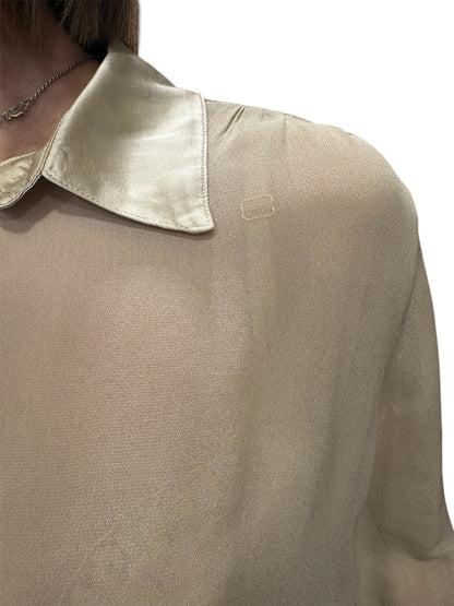CAMICIA IN VISCOSA CON DETTAGLI IN RASO