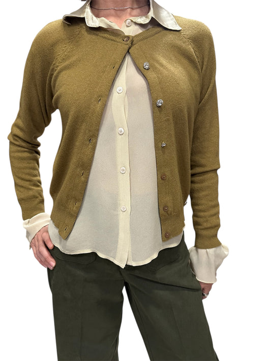 CARDIGAN SLIM CON BOTTONI GIOIELLO